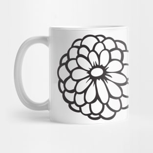 Black Flower Mug